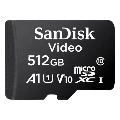 Memoria microSD / 512GB / Alta Resistencia / Clase 10 / -25°C a 85°C / 50MB/s escritura / 256 TBW