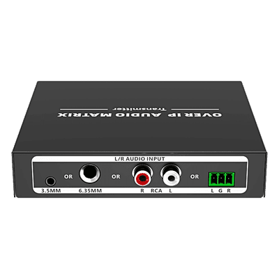 Extensor de Audio sobre IP / PCM 2.0 / Alcance 120 m (393.7 ft) / Matriz Flexible 1:1 1:N N:N / Múltiples Interfaces Analógicas / Protección ESD Nivel 2