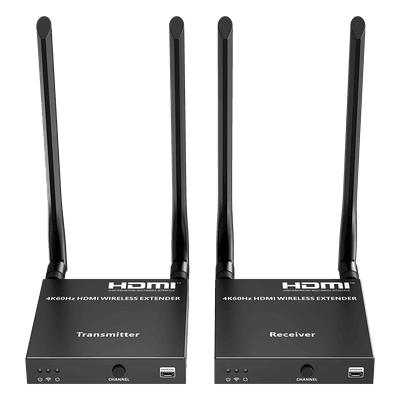 Extensor HDMI Inalámbrico / 4K@60Hz / Resolución 4096x2160 / Tecnología ipcolor STREAM / Banda 5G 5.18-5.24 GHz / Alcance 50 m (164 ft) / Conexión 1 a 4 Pantallas