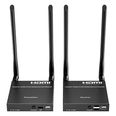 Extensor HDMI Inalámbrico / 4K@60Hz 4096x2160 / KVM Integrado / Banda 5G / Alcance 50 m (164 ft) / 1 a 4 Pantallas