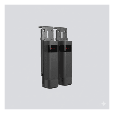 Sensor de Haz Infrarrojo Inalámbrico / Triple Frecuencia 409-458 MHz / Alcance 20 m (65.6 ft) / IP54 / Ajuste Angular ±90° / Batería Litio 2300 mAh
