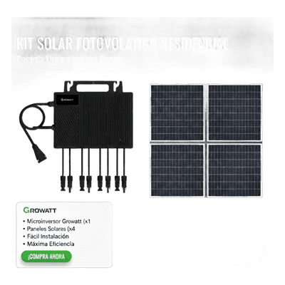 Kit Solar Interconexión / 2.5 kW / 220V / 4 MPPT Independientes / IP67 / Wi-Fi