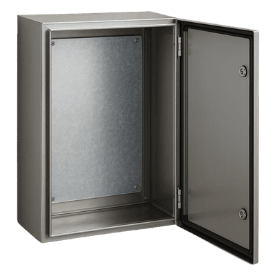 Gabinete de Acero Inoxidable / IP66 / 600x800x300 mm / 23.6x31.5x11.8 in / Carga 50 kg / Placa Galvanizada