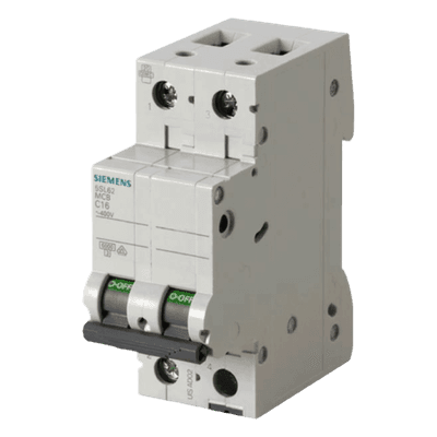 Interruptor automático magnetotérmico / 2 polos / 25 A / 6 kA / Curva C / Montaje riel DIN