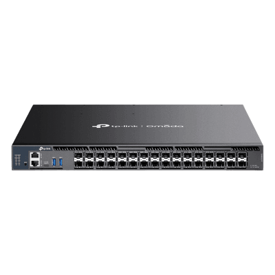 Switch Gestionado L3+ / 26 Puertos SFP+ 10G / 6 Puertos SFP28 10G/5G / 820 Gbps Capacidad Conmutación / Apilamiento 4 Unidades / Redundancia PSU