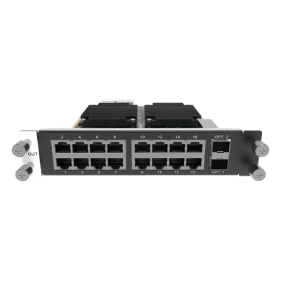 Tarjeta de envío LED 4K / 16 puertos RJ45 Gigabit / 2 puertos STP / 10.4M píxeles / 2 slots