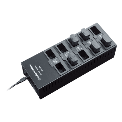 Estación de carga / 10 ranuras / Baterías Li-240 / Carga inteligente / 5.5 horas