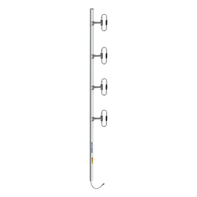 Antena Base / 4 Dipolos / 370-460 MHz / 8.5 dBd / 90 MHz BW / 2° Tilt / 200 W / N Macho / 2.5 m / 10.44 kg