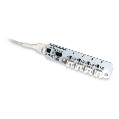Interfaz de Botones Push / 4 Canales / Control LED 3.3V / 256 Combinaciones / Cable X-talk 180 cm / PCB 82 mm