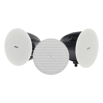 Kit de Voceo IP / Altavoz Principal PoE + 2 Bocinas Secundarias / 10 Watts / Bluetooth / Hik-Connect / 24 VCD o PoE 802.3at