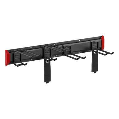 Estante de Almacenamiento de Pared / Capacidad 136 kg / Ganchos Ajustables / 2 Placas de Montaje / Acero y Plástico