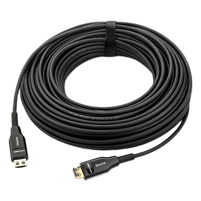 Cable HDMI Óptico Activo Híbrido / 4K@60Hz / 18 Gbps / Fibra OM3 + Cobre / 30 m (98.4 ft) / HDCP 2.2