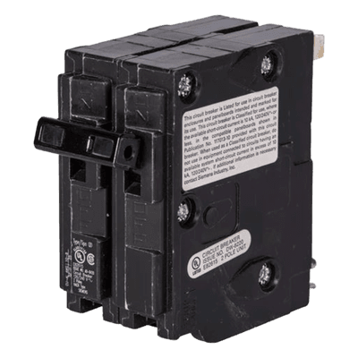 Interruptor Automático Enchufable / 2 Polos / 15 A / 120/240 VCA / 10 kA de Capacidad Interruptiva