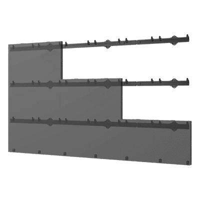 Sistema de Montaje para Videowall / Configuración 6x6 Paneles / Capacidad 409.1 kg (900 lb) / Microajuste 6 mm / Aluminio Anodizado / Hasta 162" 3.60 x 2.03 m (11.8 x 6.7 ft)