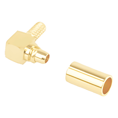 Conector Coaxial / MMCX Macho / Ángulo Recto / Anillo Plegable / Oro/Teflón / RG-174/U, LMR-100A