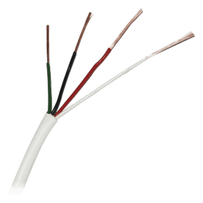 ( Venta x metro ) Cable 4x22 AWG, Color Blanco, uso INTERIOR, para aplicaciones en alarmas Aprobado UL, ( Hasta agotar existencias )