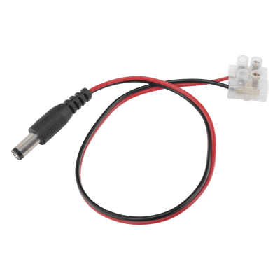 Cable de Alimentación DC / Calibre 18 AWG / Conector DC Macho 5.5x2.1 mm / Bloque Terminal Atornillable / Longitud 28.5 cm