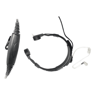 Micrófono de Garganta / Uso Rudo / Tubo Acústico PU Médico / Cancelación de Ruido Avanzada / PTT en Línea / Compatible con Cascos de Seguridad