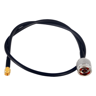 Jumper de 60 cm con Cable RG-58U-SYS, Conectores N Macho a SMA Macho Inverso.
