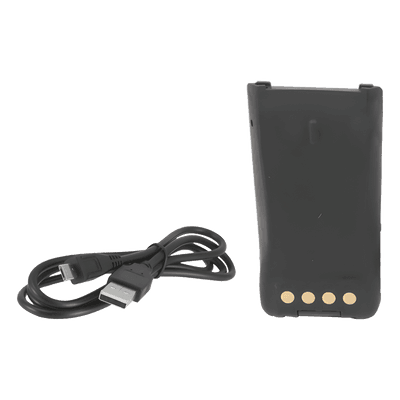 Batería con cargador USB integrado de Li-Ion 2000MAH con clip para radio HYT PD782 para cargarla como celular