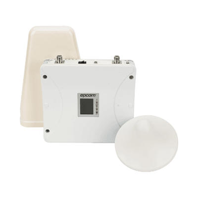 Amplificador de Señal Celular / 5 Bandas Simultáneas / 700-2600 MHz / Cobertura hasta 900 m² (9687.5 ft²) / Ganancia 70 dB / Multiusuario / -10°C a +55°C