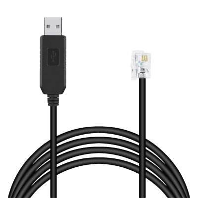 Cable Serial / RJ-9 a USB-A / 200 cm (6.6 ft) / Negro