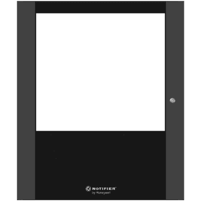 Puerta con Ventana para Gabinete de Control de Incendio / Acero Calibre 16 / Apertura 120° / Tamaño B (Dos Niveles) / Color Negro
