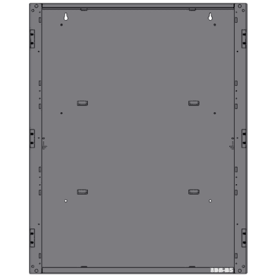 Caja Trasera para Gabinete de Detección de Incendio / Acero Calibre 16 / Dos Niveles de Módulos / Knockouts Múltiples / 29 lb (13.2 kg)
