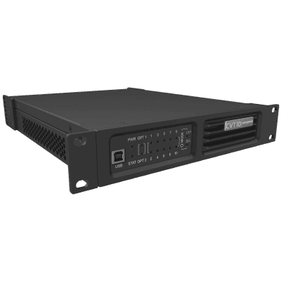 Convertidor de Fibra a Ethernet NovaStar | 10 Puertos Gigabit | 2 Puertos Ópticos 10G | Transmisión de Larga Distancia | Modo Simple