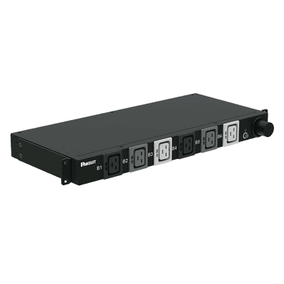 PDU Básico para Rack / 6 Salidas C19 / Entrada Trifásica 50 A / 208 Vca / Horizontal 1U / 19 in