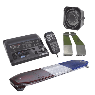 Kit Torreta LED con Sirena / 48 Pulgadas / 216 LEDs / Dual Color / 12-24 VCD / IP67 / SAE J845 Clase 1