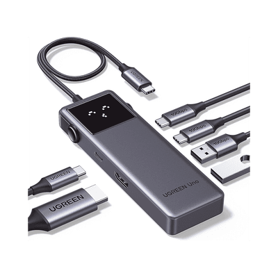 HUB USB-C Uno USB-C To HDMI+2*USB 3.2 A+2*USB 3.2 C+PD Power Converter ABS