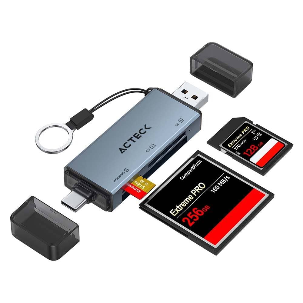 Lector de Memorias OTG Gatex Read CR620 / Compatible con Windows 10/8/7/Vista/XP - Mac OS X 10.4.6 o superior. / Conector principal USB-C, USB-A