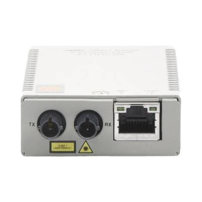 Convertidor de medios ALLIED TELESIS Fast Ethernet a fibra óptica - conector ST, multimodo (MMF), distancia hasta 2 km. AT-MMC200/ST-960.