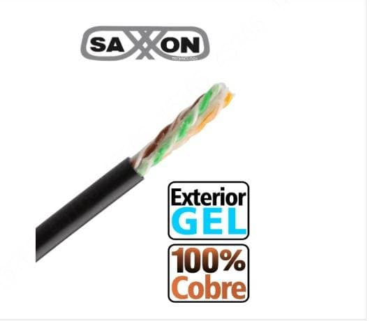 Bobina SAXXON OUTPCAT6GCOPEXT - 305 m, Negro, Exterior, Cat6, 100 Cobre