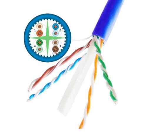 Bobina de cable UTP Saxxon Cat6A 100 cobre OUTPCAT6AAZO NB -