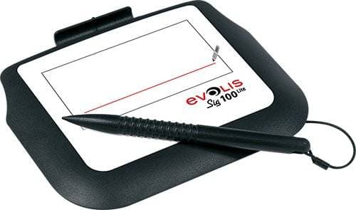 Digitalizador de Firma EVOLIS SIG100 LITE (ST-LTE105-2-UEVL) PAD de firmas con revestimiento de superficie de policarbonato resistente (sin pantalla) -