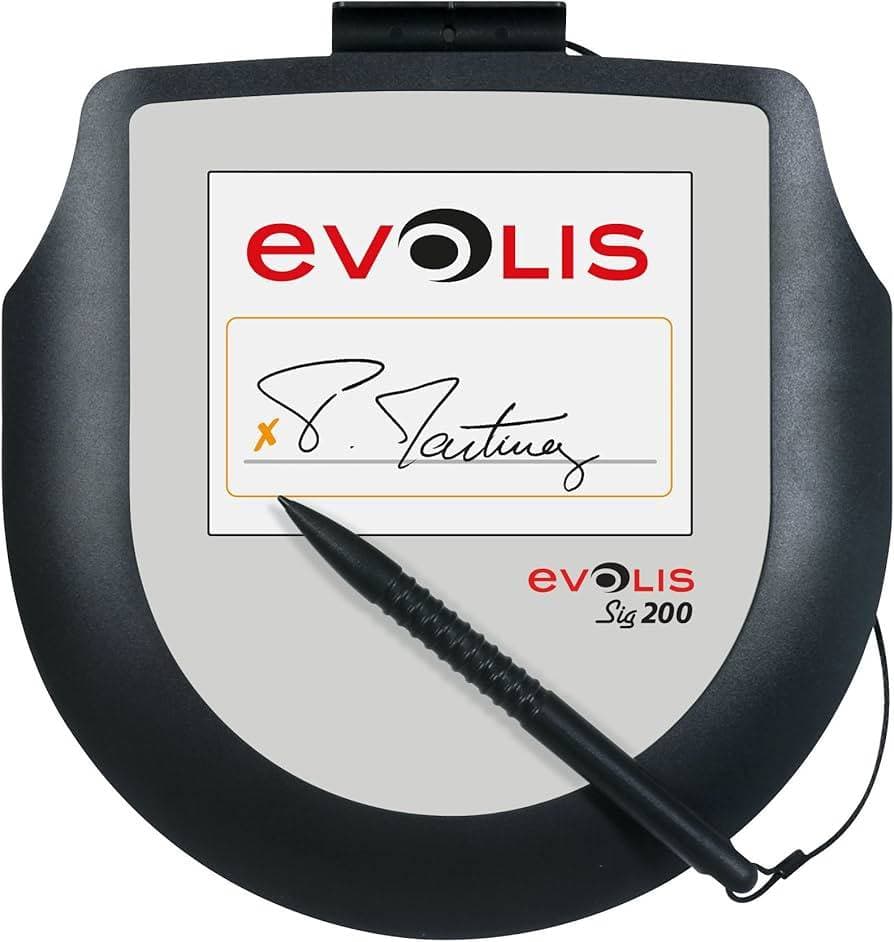 Digitalizador de Firma EVOLIS SIG200 ( ST-CE1075-2-UEVL ) Pantalla 5 (12 - 5 cm), TFT a todo color, Visualización de firma en tiempo real,