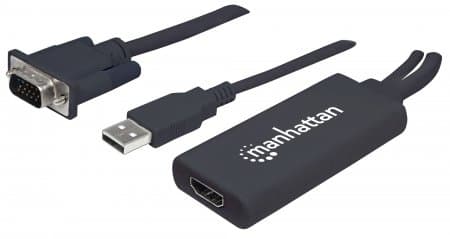 152426 Convertidor de VGA y USB a HDMI - Convierte video análogo VGA y audio USB a una señal digital HDMI