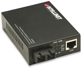 Convertidor de Medios INTELLINET Fast Ethernet - Alámbrico, 2000 m, LAN/Enlace/Poder/Estado