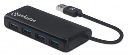 164900 Hub USB 3.2 Gen 1 de 4 puertos USB-A USB 3.2 Gen 1. Alimentación por Bus - no es necesaria una fuente de alimentación externa.