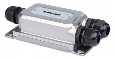 Extensor Gigabit PoE++ 2 puertos para exteriores de 30 W (60W) - hasta 100m, IEEE 802.3bt (4PPoE), IP67, IK10, carcasa de metal, INTELLINET 561648