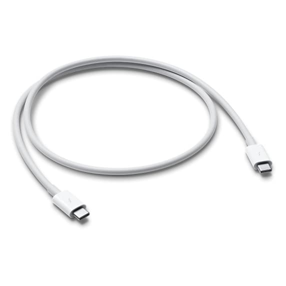 Thunderbolt 3 (USB‑C) Cable (0.8 m) APPLE MQ4H2AM/A - Color blanco, Apple, 0.8 m, Cable Thunderbolt 3