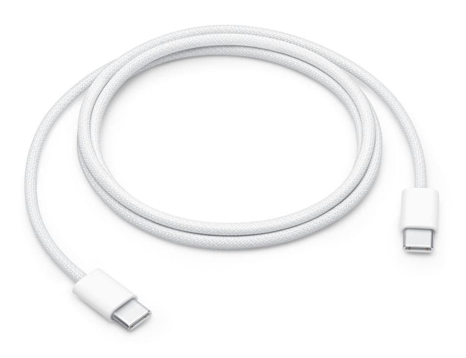 Cable de Carga MW493AM/A Este cable de carga de 1 metro tiene un diseño trenzado y conectores USB-C en ambos extremos -