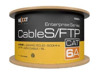 Bobina Cat6A NEXXT S/FTP 23AWG - 4 pares, Gris, NAB-UTP6AGR