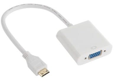 Convertidor HDMI a VGA BROBOTIX - Mini-HDMI, VGA (D-Sub), Color blanco