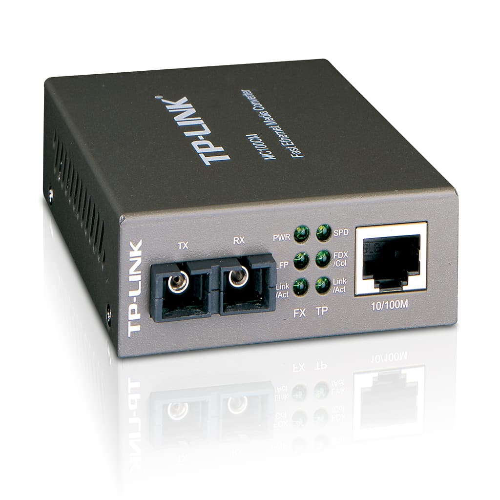 CONVERTIDOR MULTIMEDIA CON FIBRA MULTI-MODO DE 10/100MBPS TP-LINK MC100CM DOBLE FLUJO DE CONTROL -