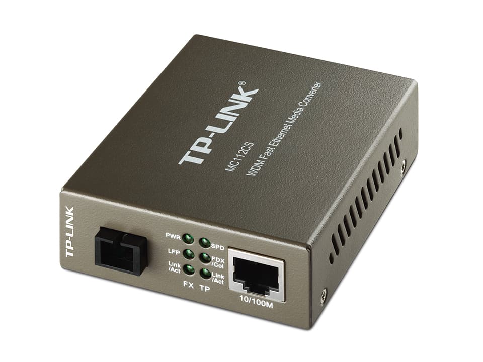 CONVERTIDOR MULTIMEDIA WDM DE 10/100MBPS TP-LINK MC111CS DE RECEPCIÓN Y TRANSMISIÓN DE DATOS EN UNA FIBRA -