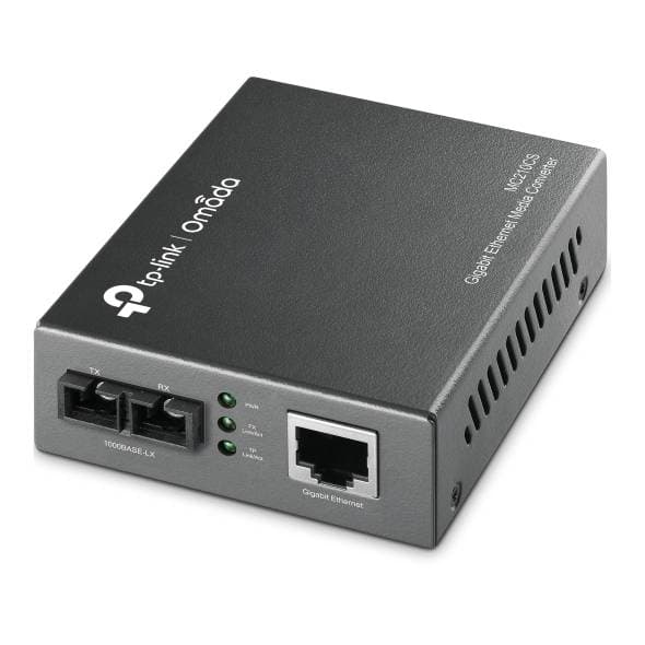 CONVERTIDOR MULTIMEDIA DE MODO INDIVIDUAL GIGABIT TP-LINK MC210CS PARA AMPLIAR LA DISTANCIA DE FIBRA HASTA 15KM -