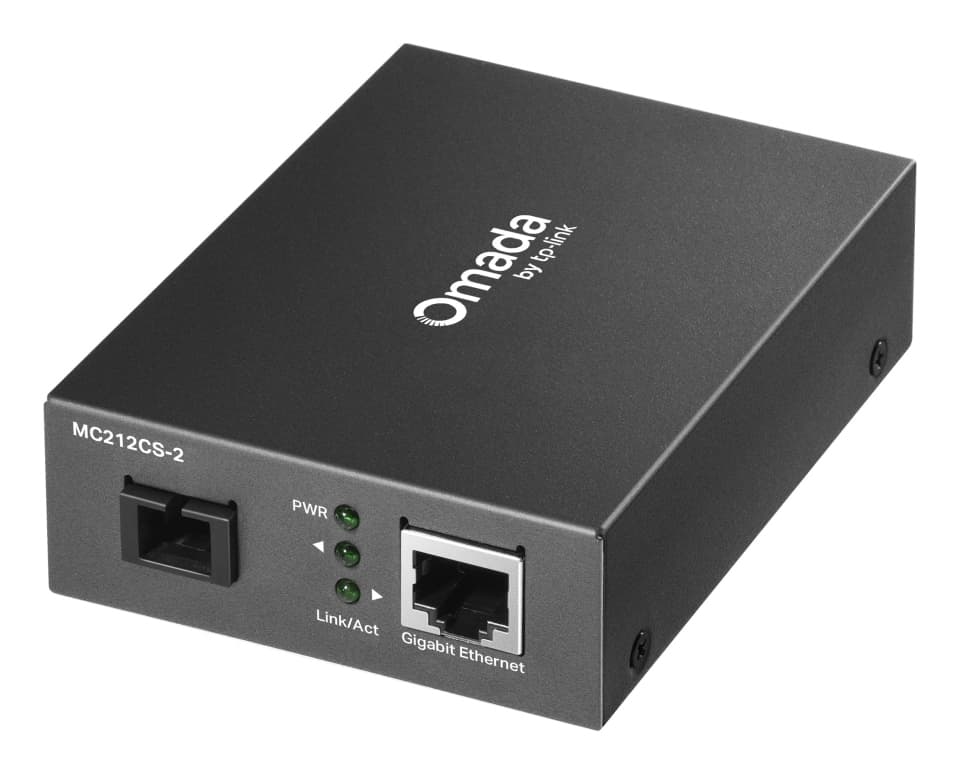 Convertidor de medios Omada Gigabit WDM (MC212CS-20) 1 puerto de fibra Gigabit SC/UPC.1 puerto RJ45 de 10/100/1000 Mbps (MDI/MDIX automático) -